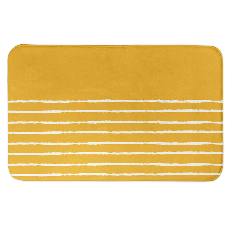 Orren Ellis Stasya Sketch Stripes Rectangle NonSlip Striped Bath Rug & Reviews Wayfair